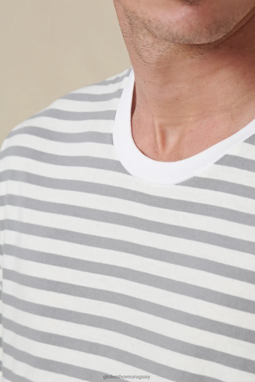 Globe Brand blanco camiseta a rayas horizonte 68L0T292 ropa - Image 2