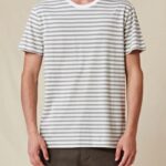 Globe Brand blanco camiseta a rayas horizonte 68L0T292 ropa