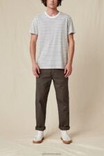 Globe Brand blanco camiseta a rayas horizonte 68L0T292 ropa - Image 5