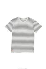 Globe Brand blanco camiseta a rayas horizonte 68L0T292 ropa - Image 8