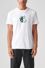 Globe Brand blanco camiseta desequilibrada 68L0T274 ropa