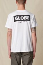 Globe Brand blanco camiseta viva de baja velocidad 68L0T293 ropa - Image 2