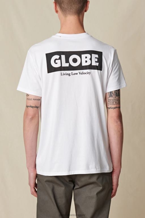 Globe Brand blanco camiseta viva de baja velocidad 68L0T293 ropa - Image 2