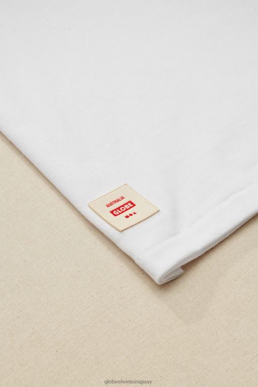 Globe Brand blanco camiseta viva de baja velocidad 68L0T293 ropa - Image 3