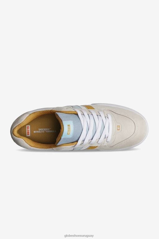 Globe Brand blanco/mostaza/vapor bis-2 68L0T64 zapatos - Image 2