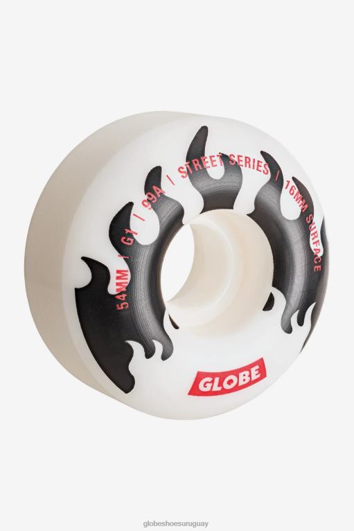 Globe Brand blanco/negro/llamas rueda de calle g1 54mm 68L0T248 patinetas - Image 1
