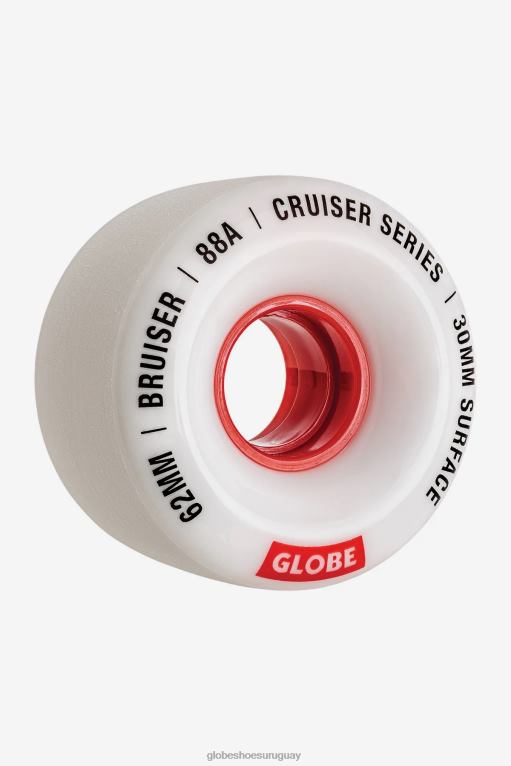 Globe Brand blanco/rojo/62 rueda bruiser cruiser 62mm 68L0T252 patinetas - Image 1