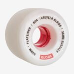 Globe Brand blanco rojo rueda de crucero plana de 60 mm 68L0T256 patinetas