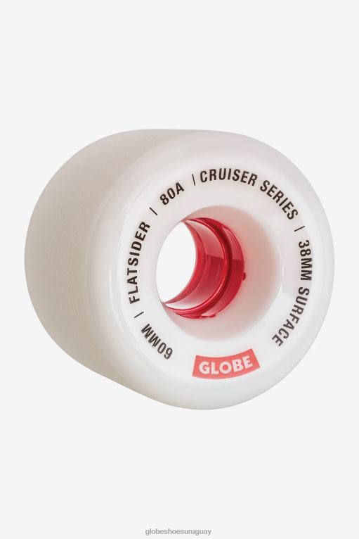 Globe Brand blanco rojo rueda de crucero plana de 60 mm 68L0T256 patinetas - Image 1