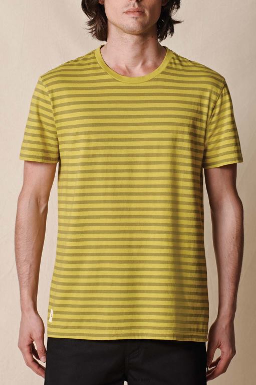 Globe Brand cal ácida camiseta a rayas horizonte 68L0T306 ropa - Image 1