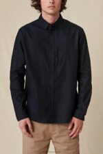 Globe Brand negro camisa fundación l/s 68L0T317 ropa