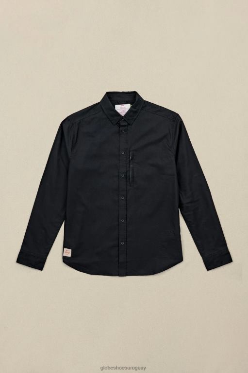 Globe Brand negro camisa fundación l/s 68L0T317 ropa - Image 7