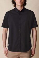 Globe Brand negro camisa fundación s/s 68L0T314 ropa