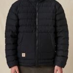 Globe Brand negro chaqueta de plumas de primera calidad 68L0T337 ropa