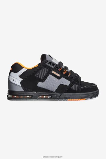 Globe Brand negro/gris/naranja sable 68L0T50 zapatos