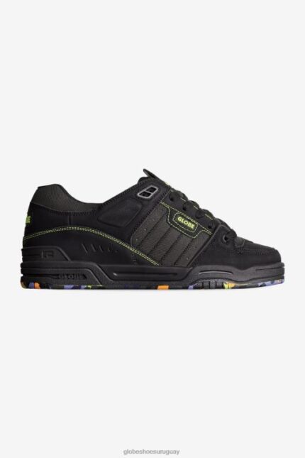 Globe Brand negro/lima/mosaico fusión 68L0T80 zapatos