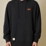 Globe Brand negro sudaderas con capucha de living low speed 68L0T324 ropa