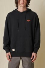 Globe Brand negro sudaderas con capucha de living low speed 68L0T324 ropa